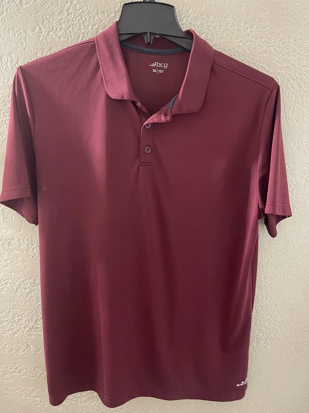 bcg Men's Burgundy Polo Shirt XL